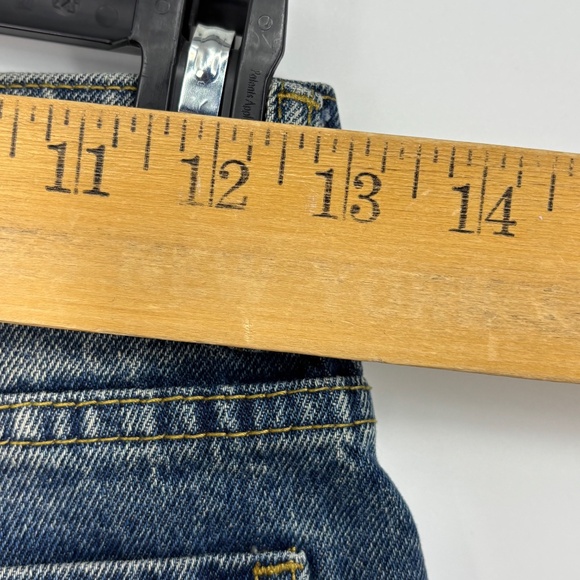 KKSHOP Womens Small XS 160/64A Bermuda Jean Shorts Wide Leg Blue Denim 5-Pocket - Picture 9 of 11